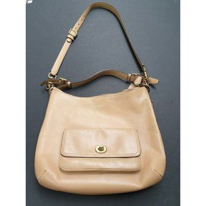 Coach Courtenay Legacy Leather Tassel Duffle Shoulder Bag Hobo Crossbody  22381